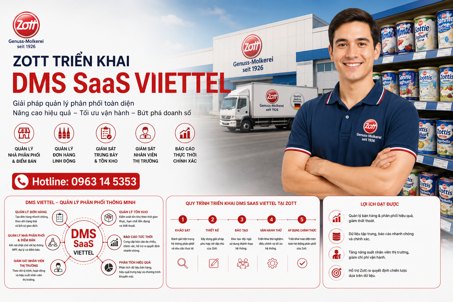 DMS SaaS Viettel triển khai cho Công ty TNHH Zott Việt Nam 1 giai phap dms viettel zott