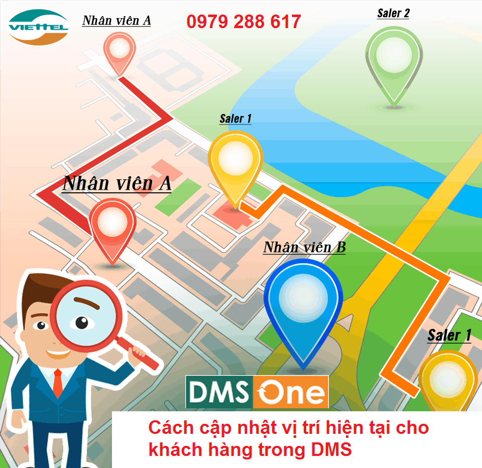 Cách cập nhật vị trí hiện tại cho khách hàng trong DMS