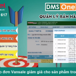 Cách tạo đơn Vansale giảm giá cho sản phẩm trong DMS